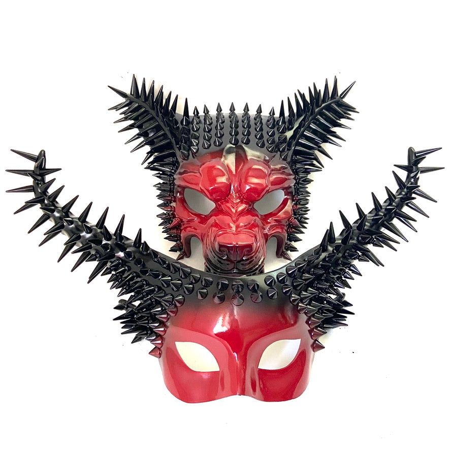 Steampunk Spike Anger Wolf Couple Masks shops