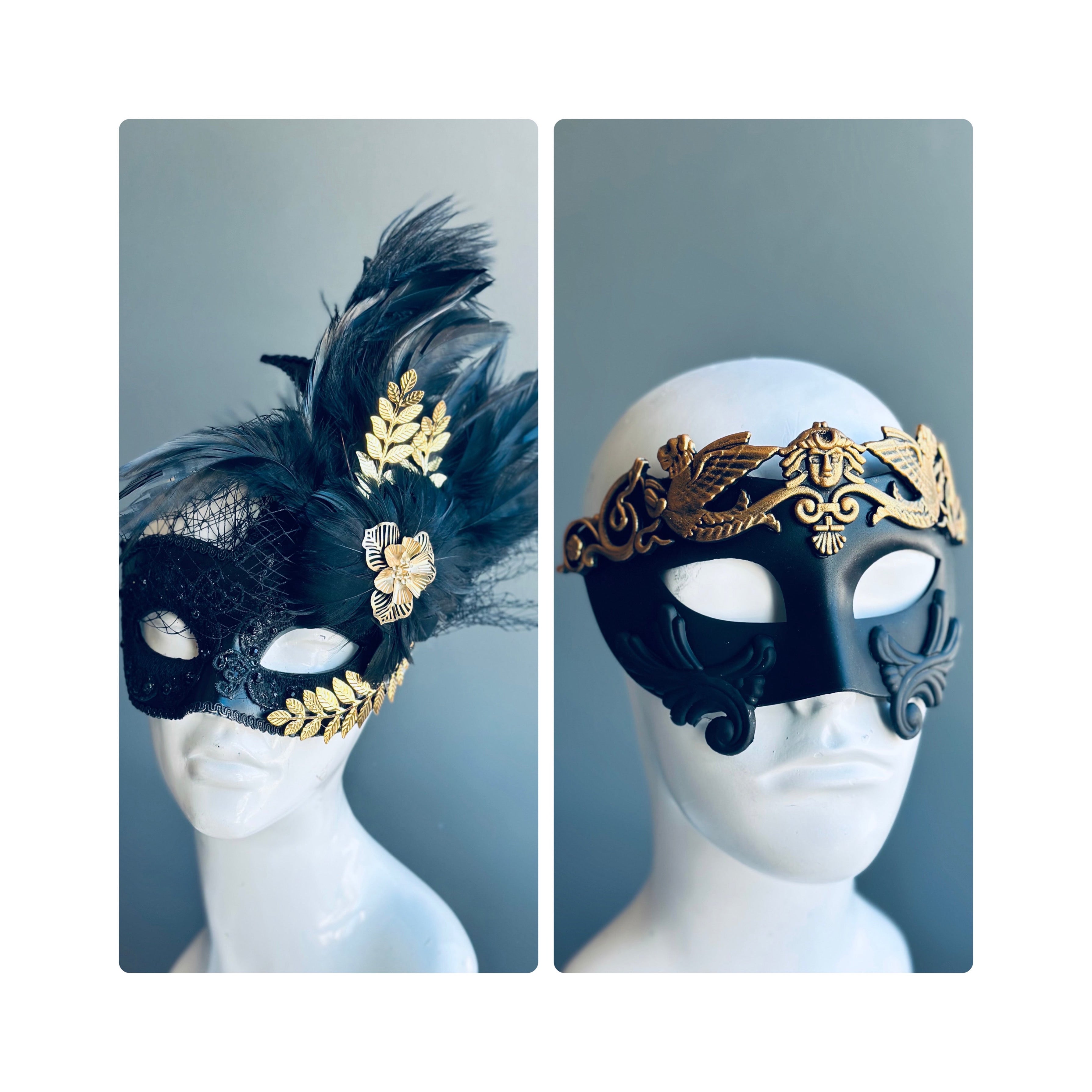 Roman Greek Emperor Masquerade Venetian Unpainted Mask - White 