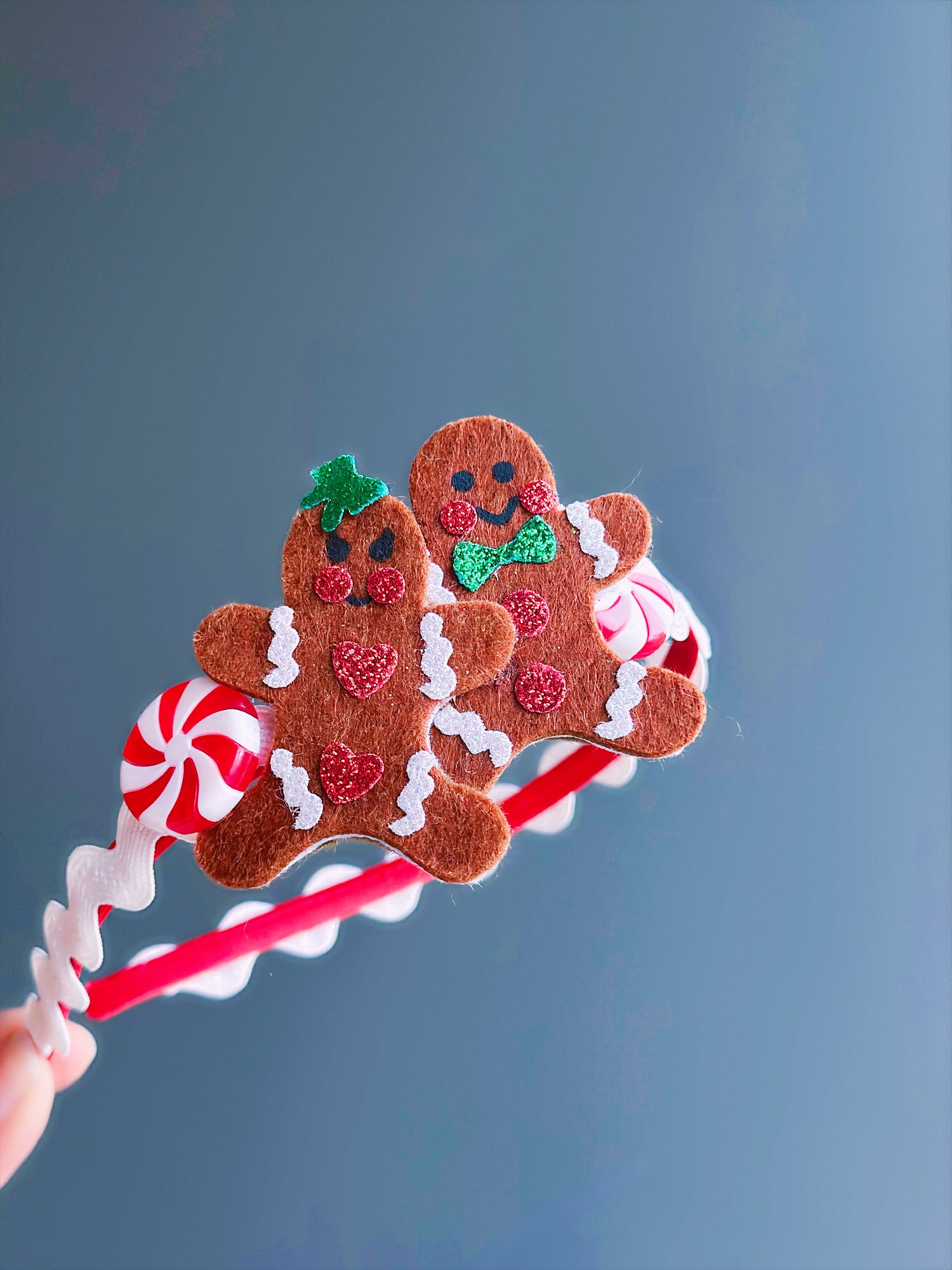 Gingerbread Peppermint Christmas Headband