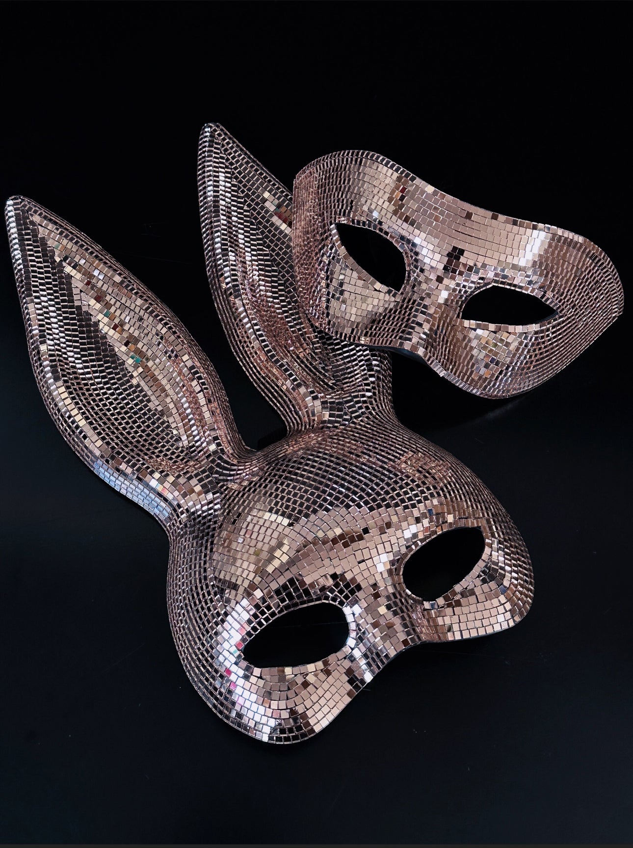 Disco Ball Masquerade Masks for Couples - Bunny cosplay masks - Rose ...