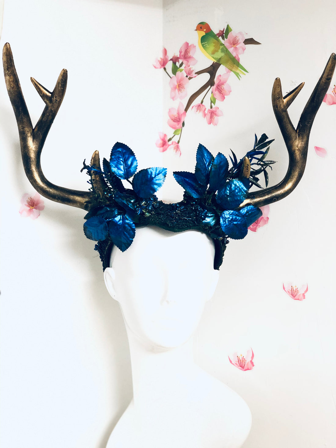 Deer Antler Headdress - Mythical Blues