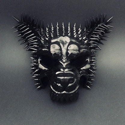 Spiked Wolf Mask - Red/Black