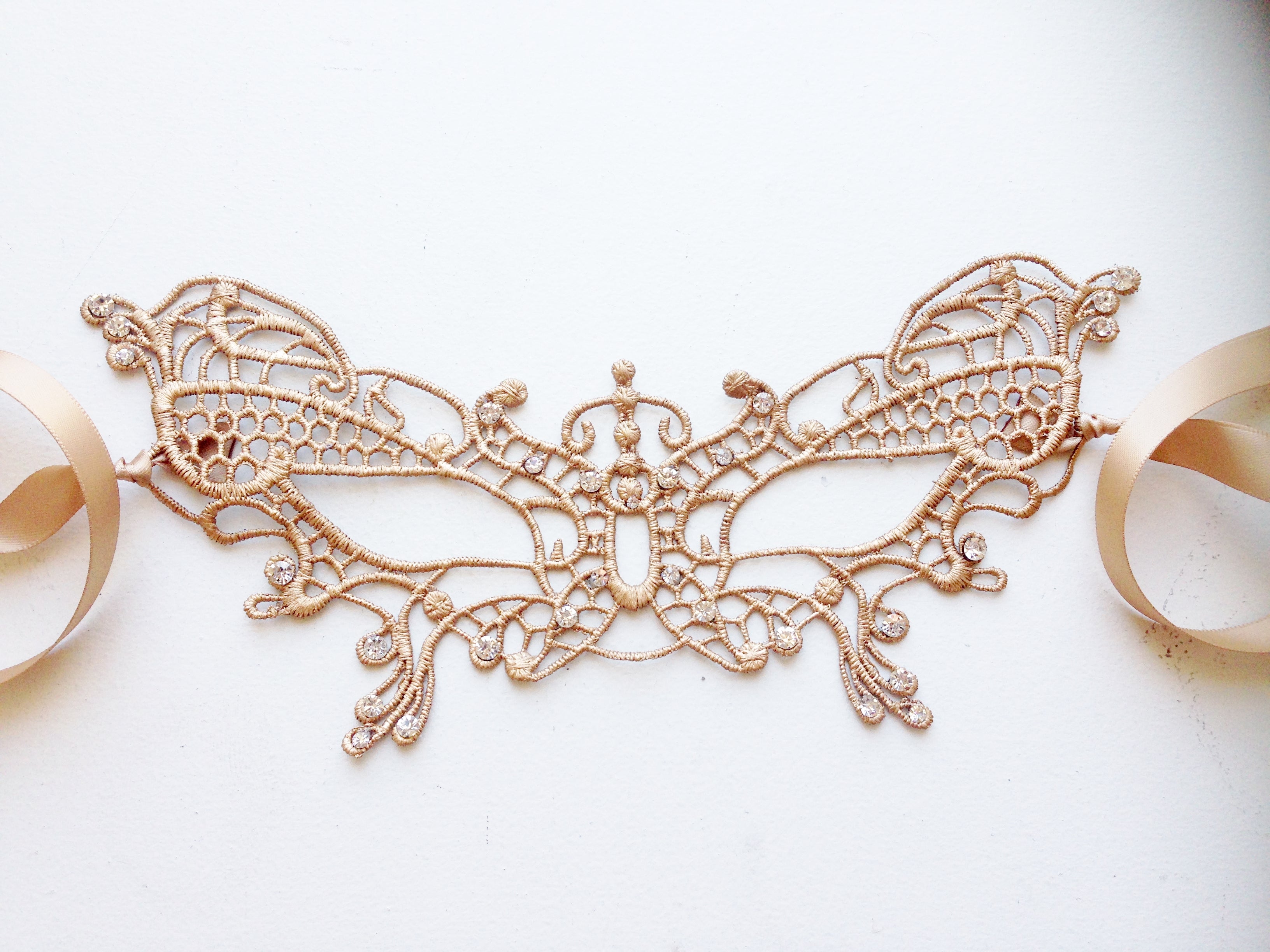 Valentina Lace Mask - Gold