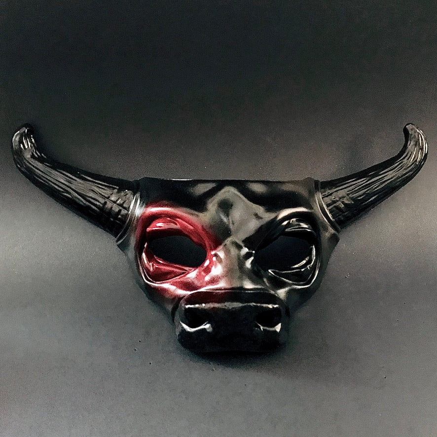 Bull Horn Animal Mask - Black