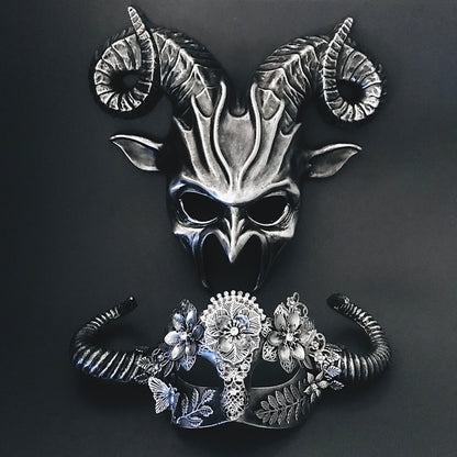 BAPHOMET &amp; FLORAL ELEGANCE - Silver