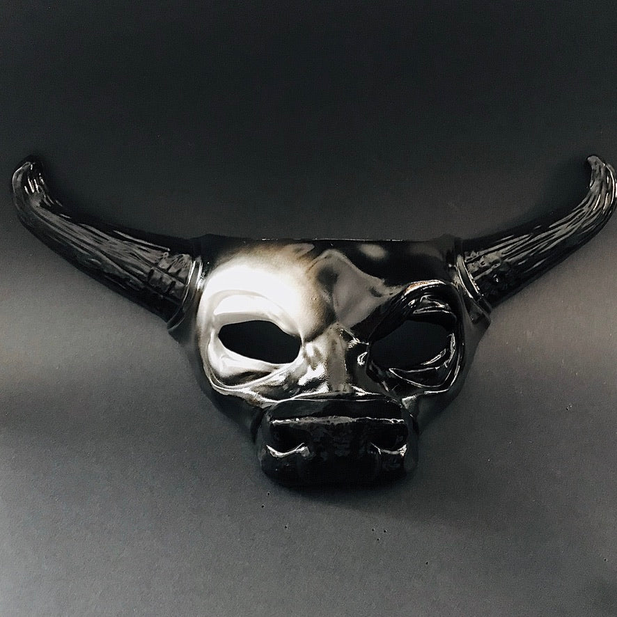 Bull Horn Animal Mask - Black