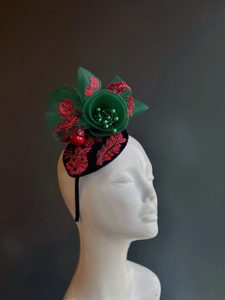 Holly Bliss Christmas Fascinator