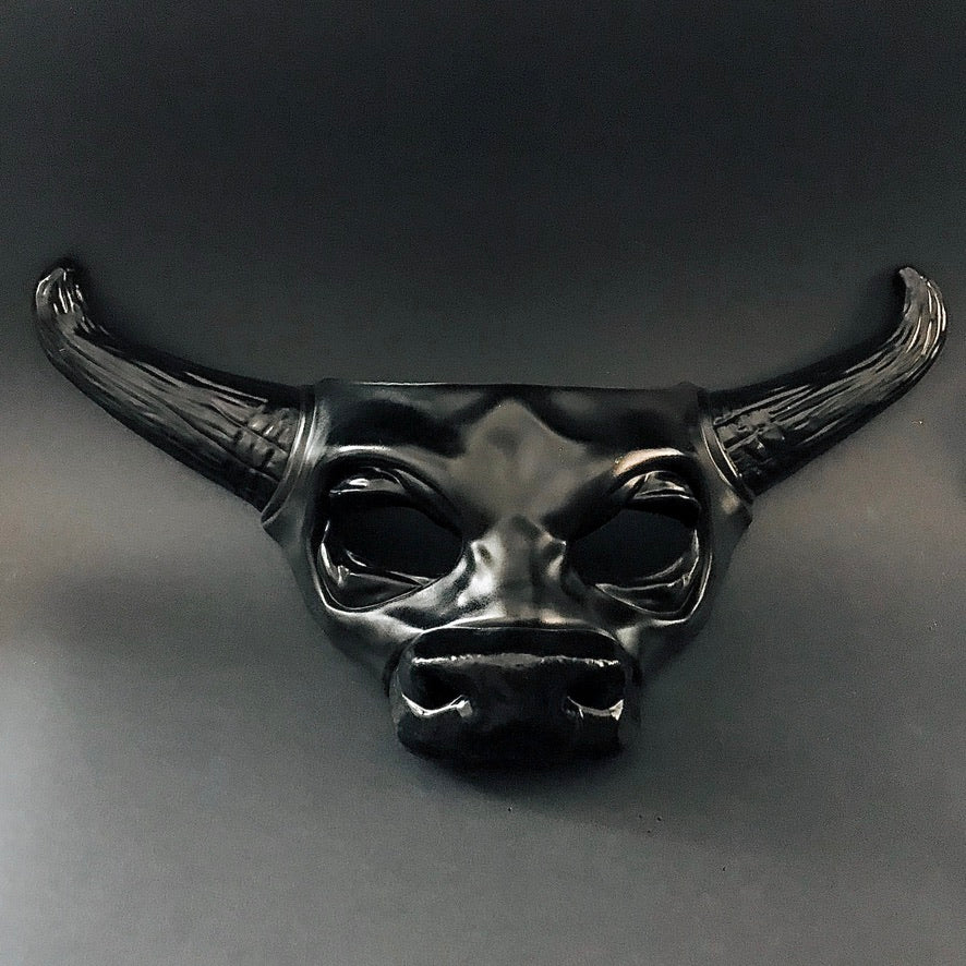 Bull Horn Animal Mask - Black