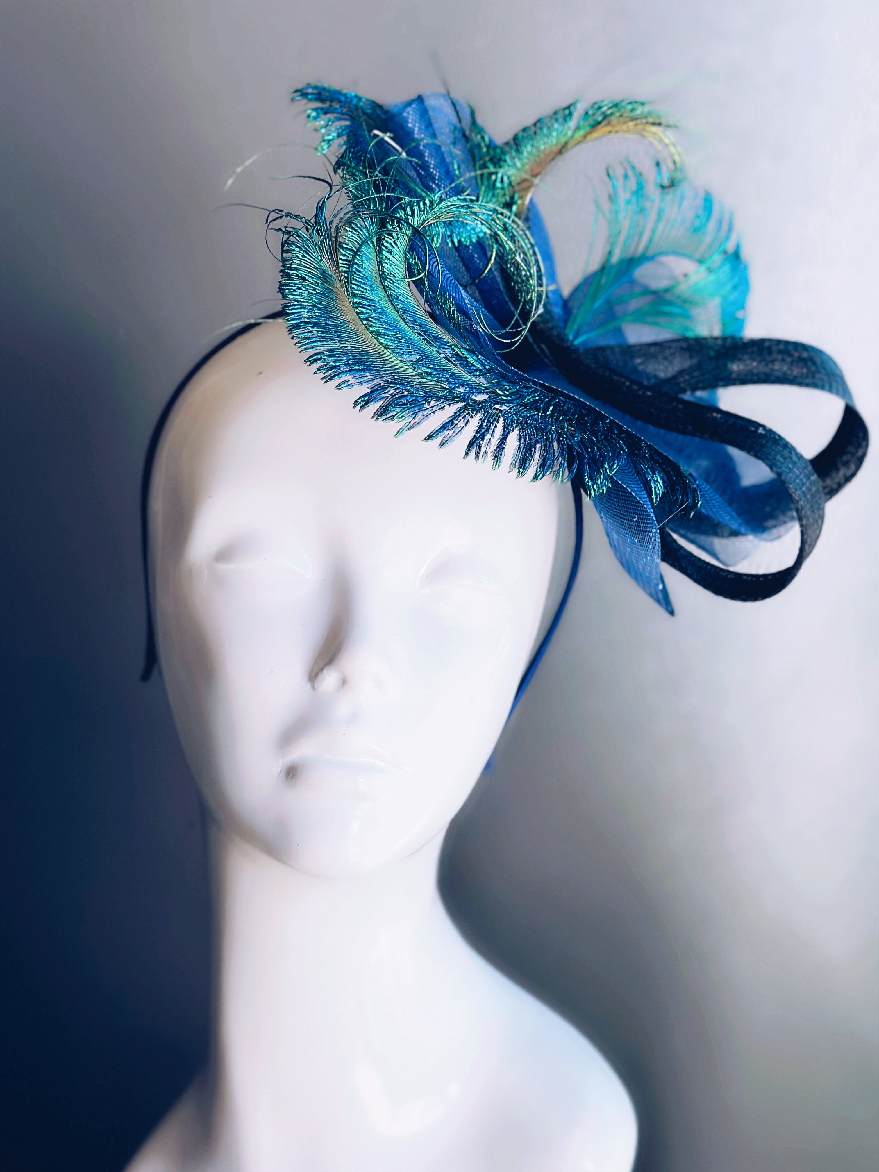 Midnight Peacock Fascinator