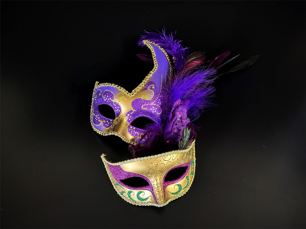 Purple Gold Mardi Gras Duo