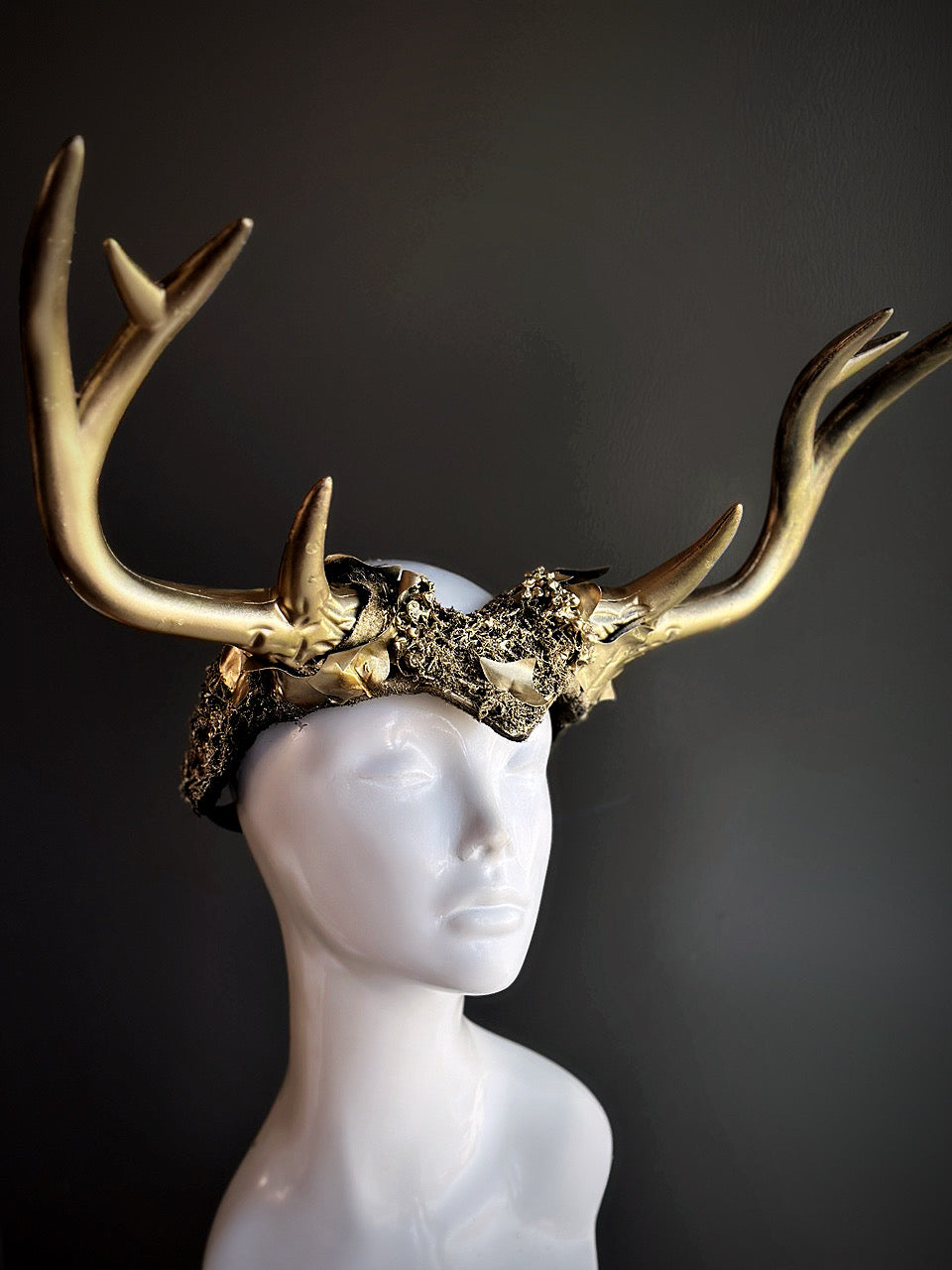 Deer Antler Headdress - Golden Ray