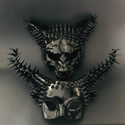 Devilish Spike Masks - Black