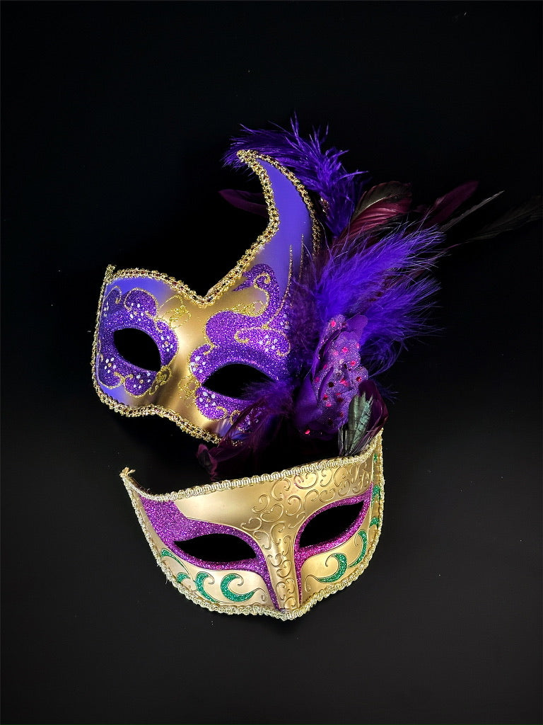 Purple Gold Mardi Gras Duo