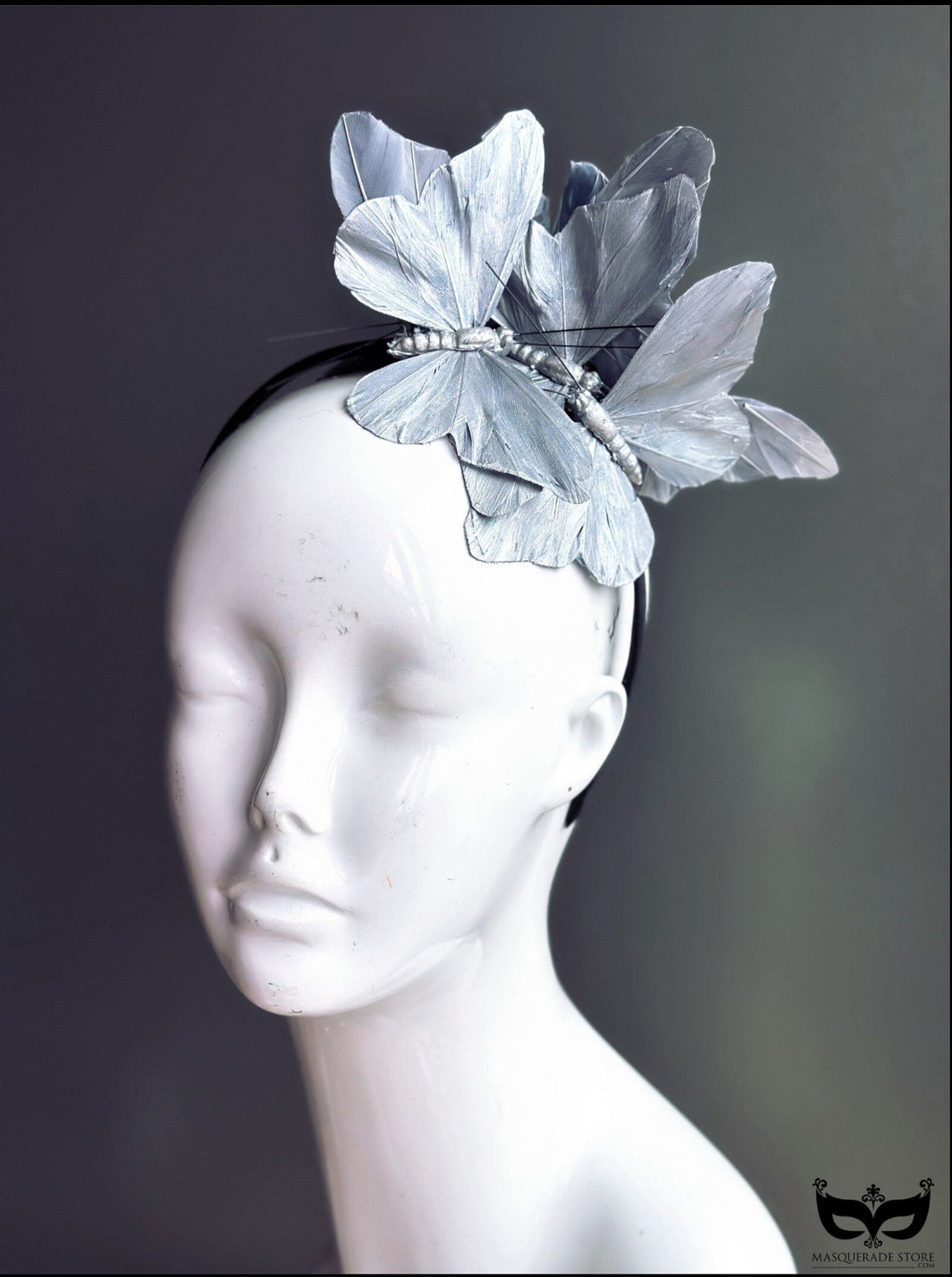 Silver Butterfly Fascinator