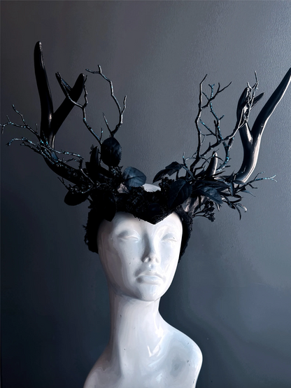 Deer Antler Headdress - Black Forest