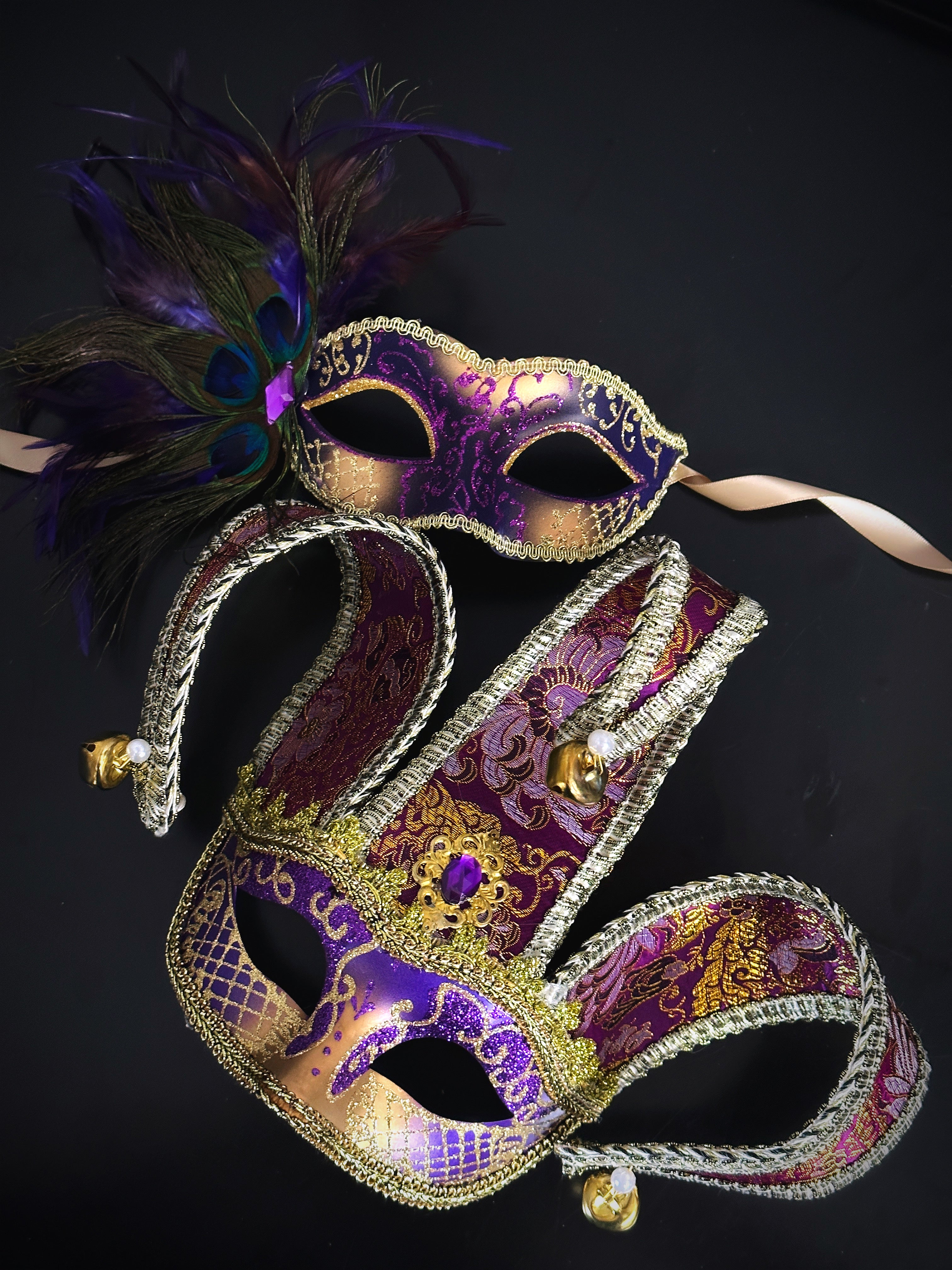 Mardi Gras Masks Couples Jester Party Venetian Masks