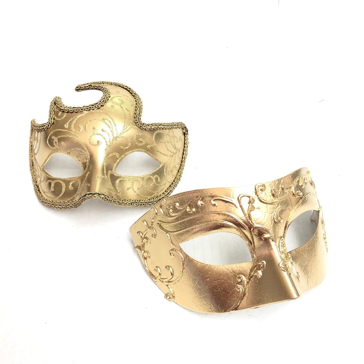 Regal Venetian Masks - Gold