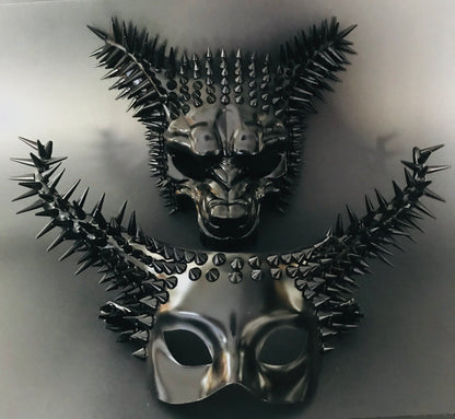 Devilish Spike Masks - Black