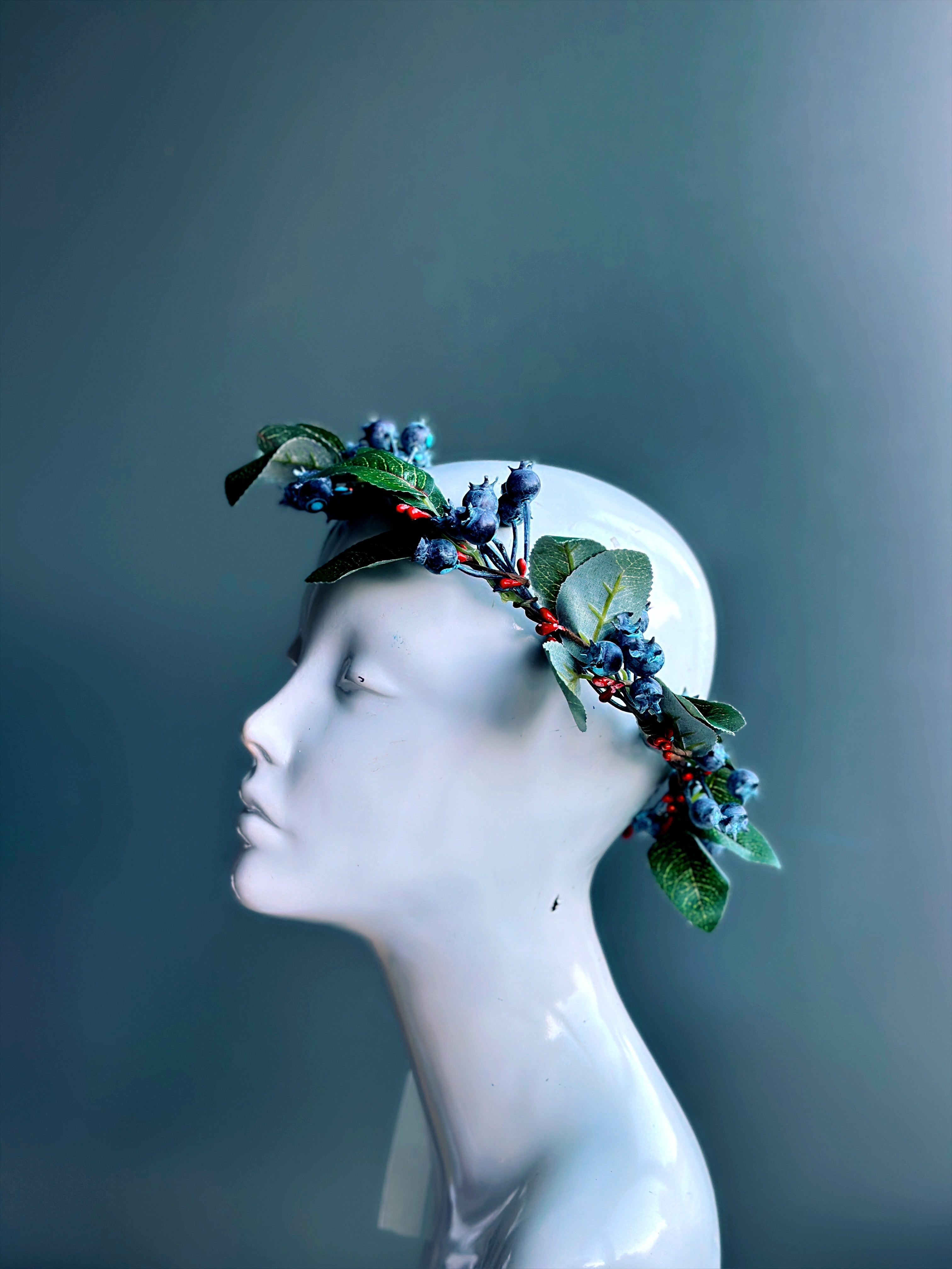 Frosty berry tart offers headpiece