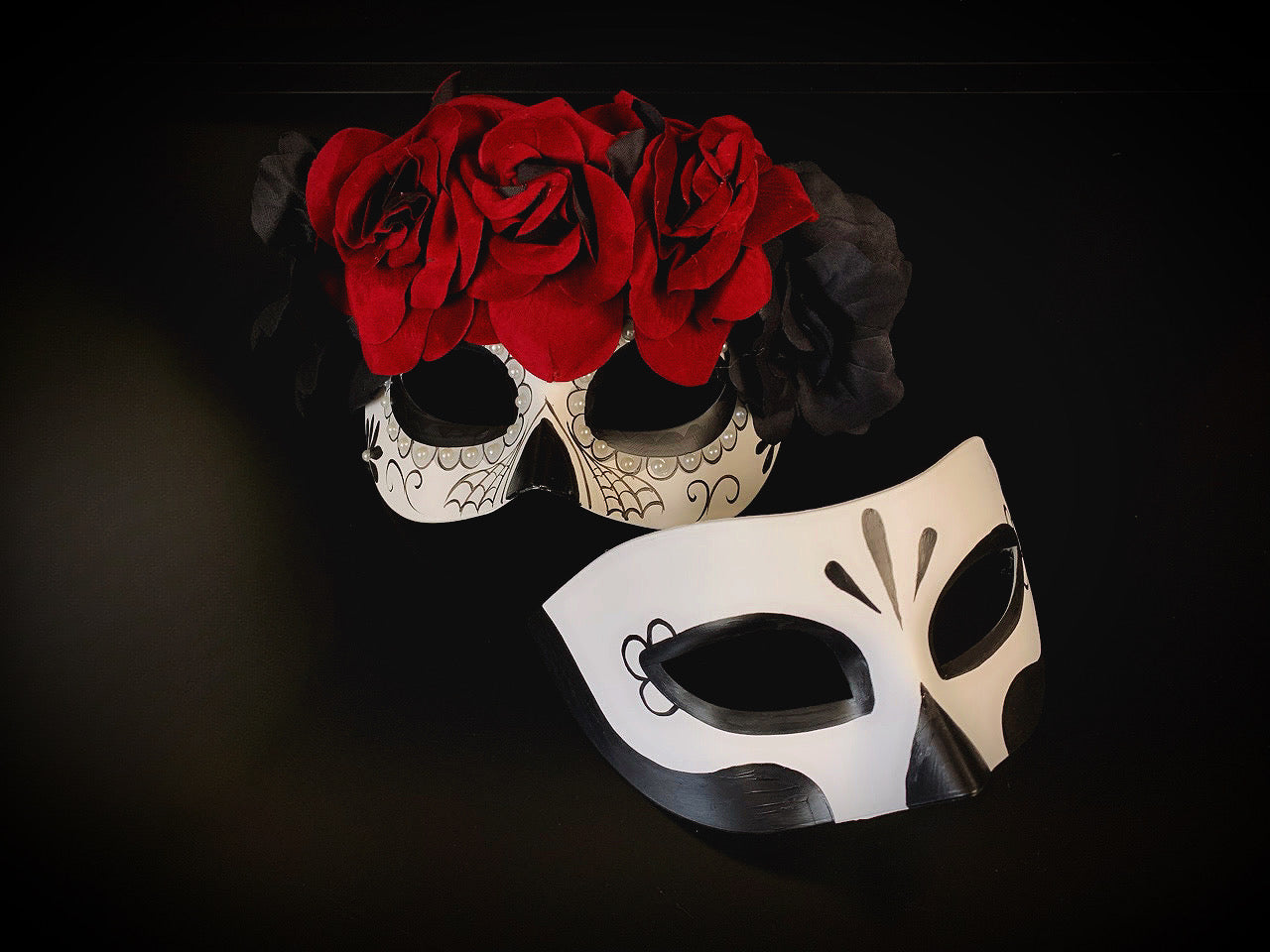 Day of the Dead -  Couples Red Rose