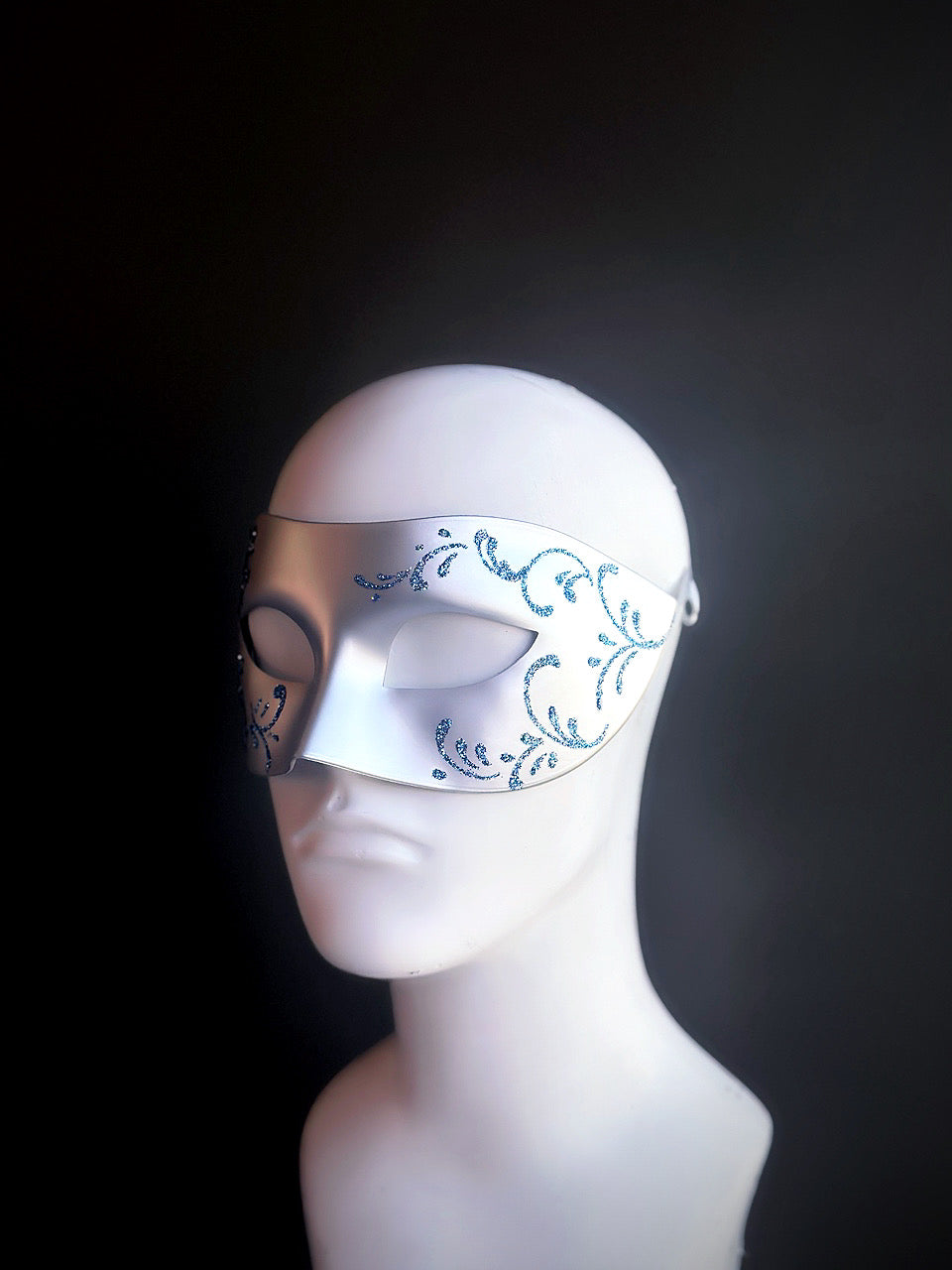 Frosted Elegance Silver Mask