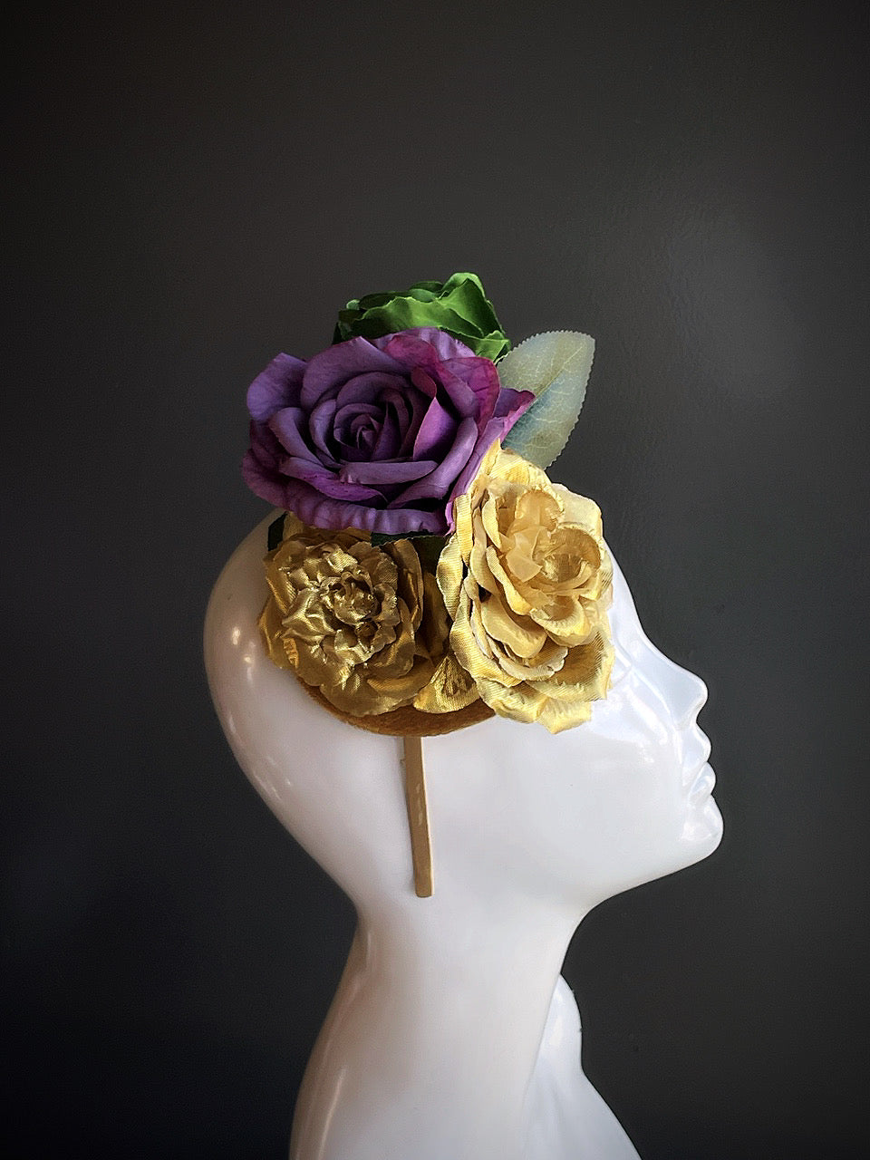 Mardi Gras Bloom Fascinator