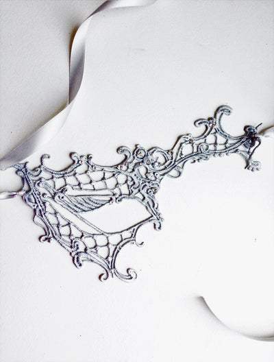 Phantom Lace Mask - Silver