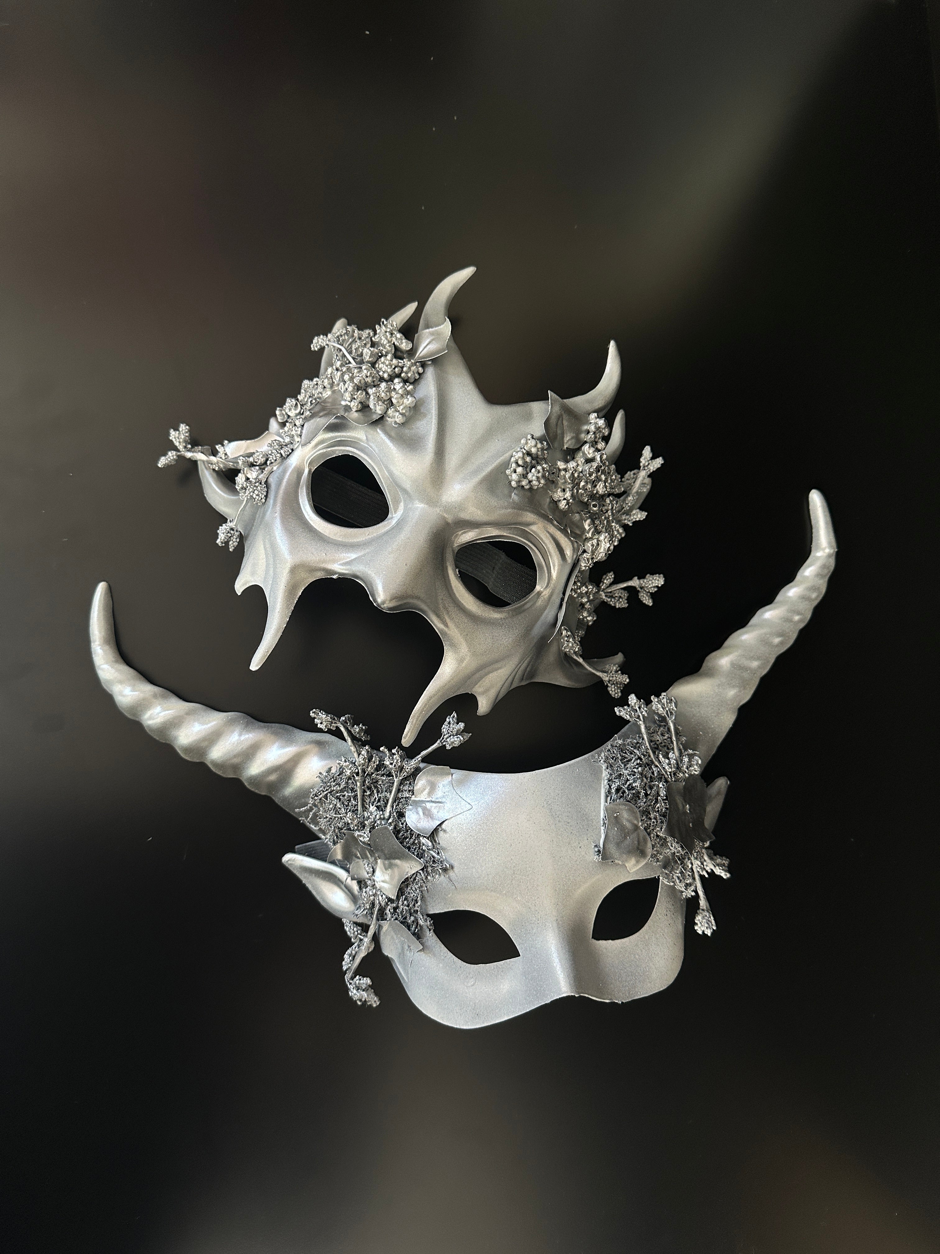 Mythical Horned Masks - Silver