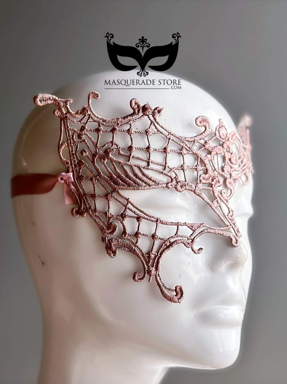 Phantom Lace Mask - Rose Gold