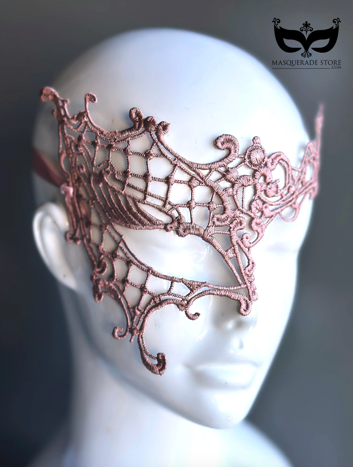 Phantom Lace Mask - Rose Gold