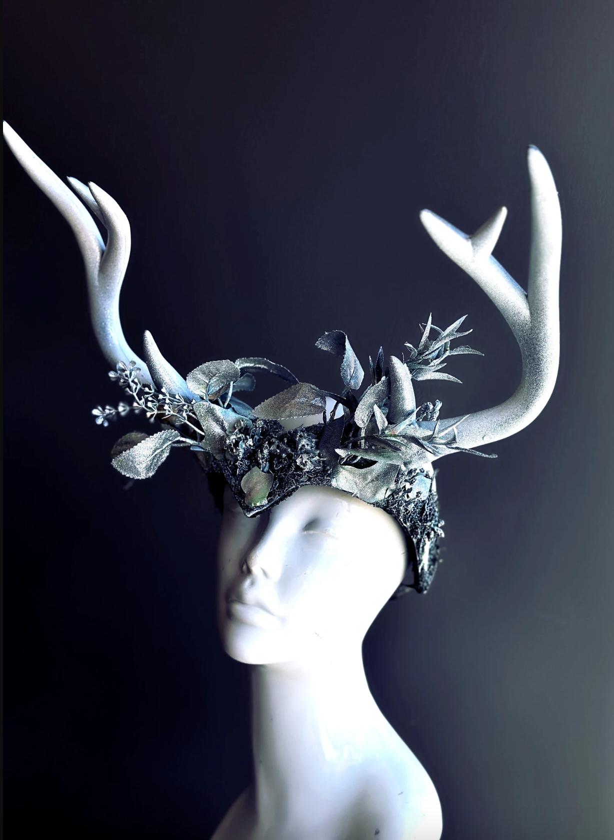 Deer Antler Headdress - Winter&