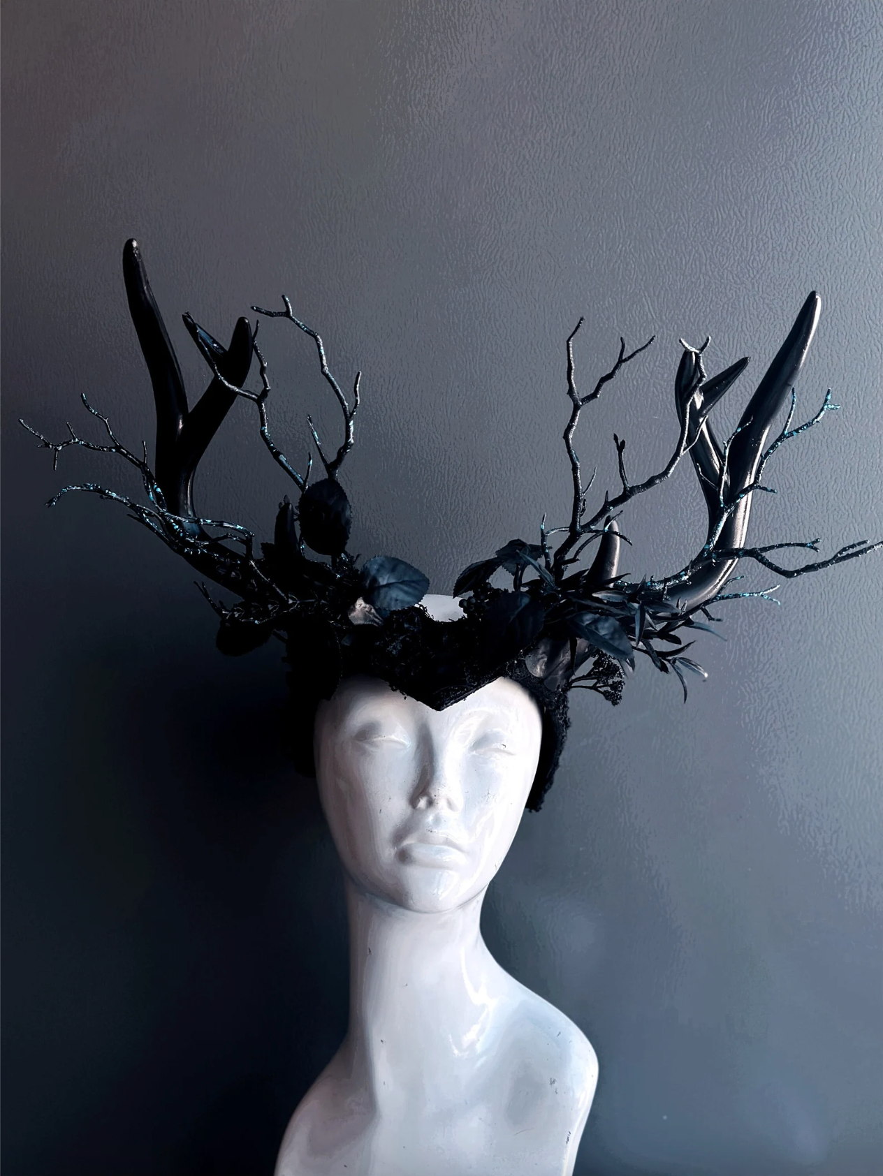 Deer Antler Headdress - Black Forest