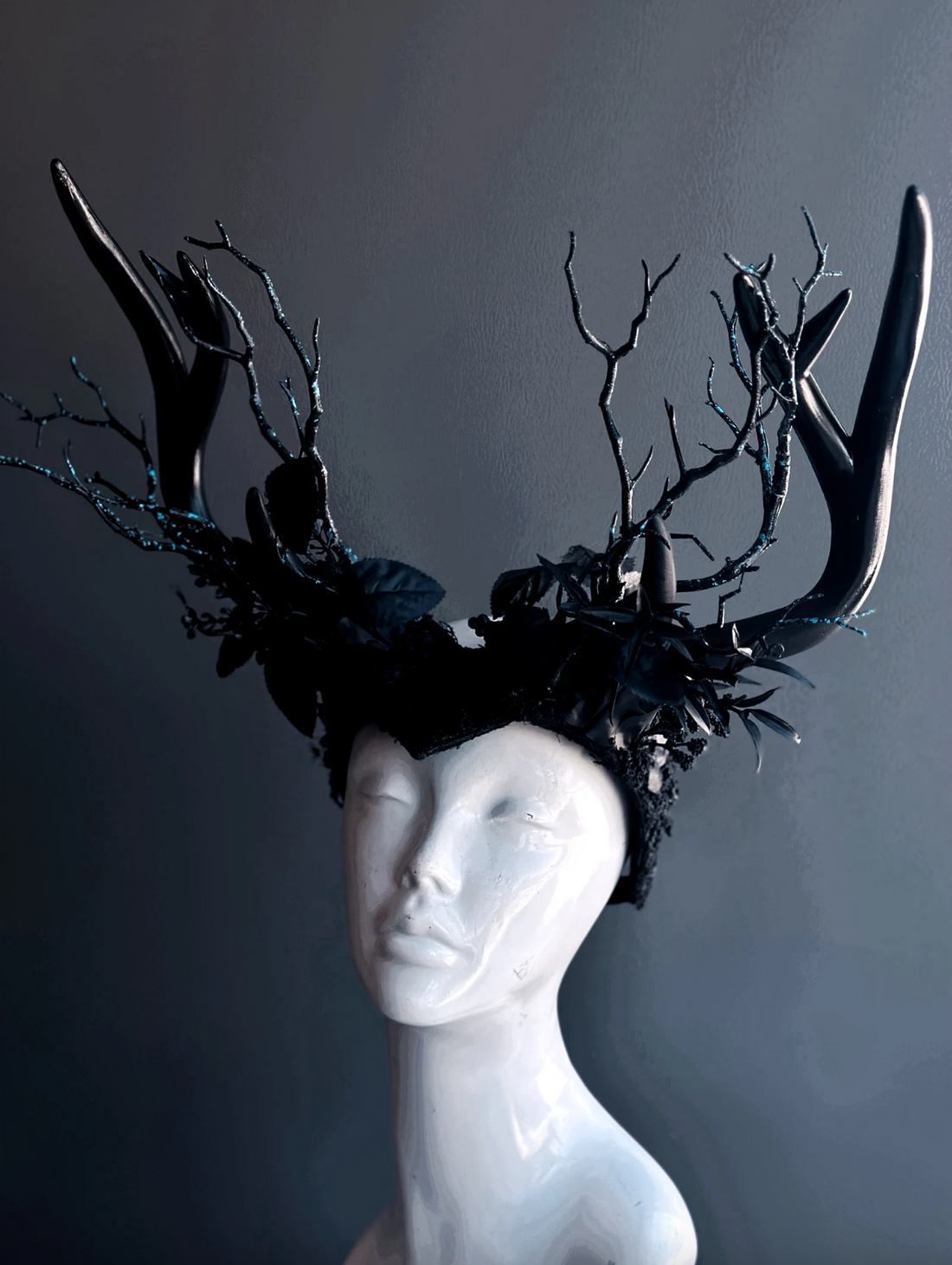 Deer Antler Headdress - Black Forest