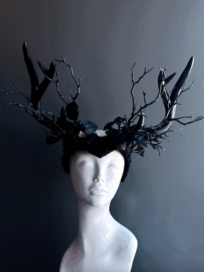 Deer Antler Headdress - Black Forest