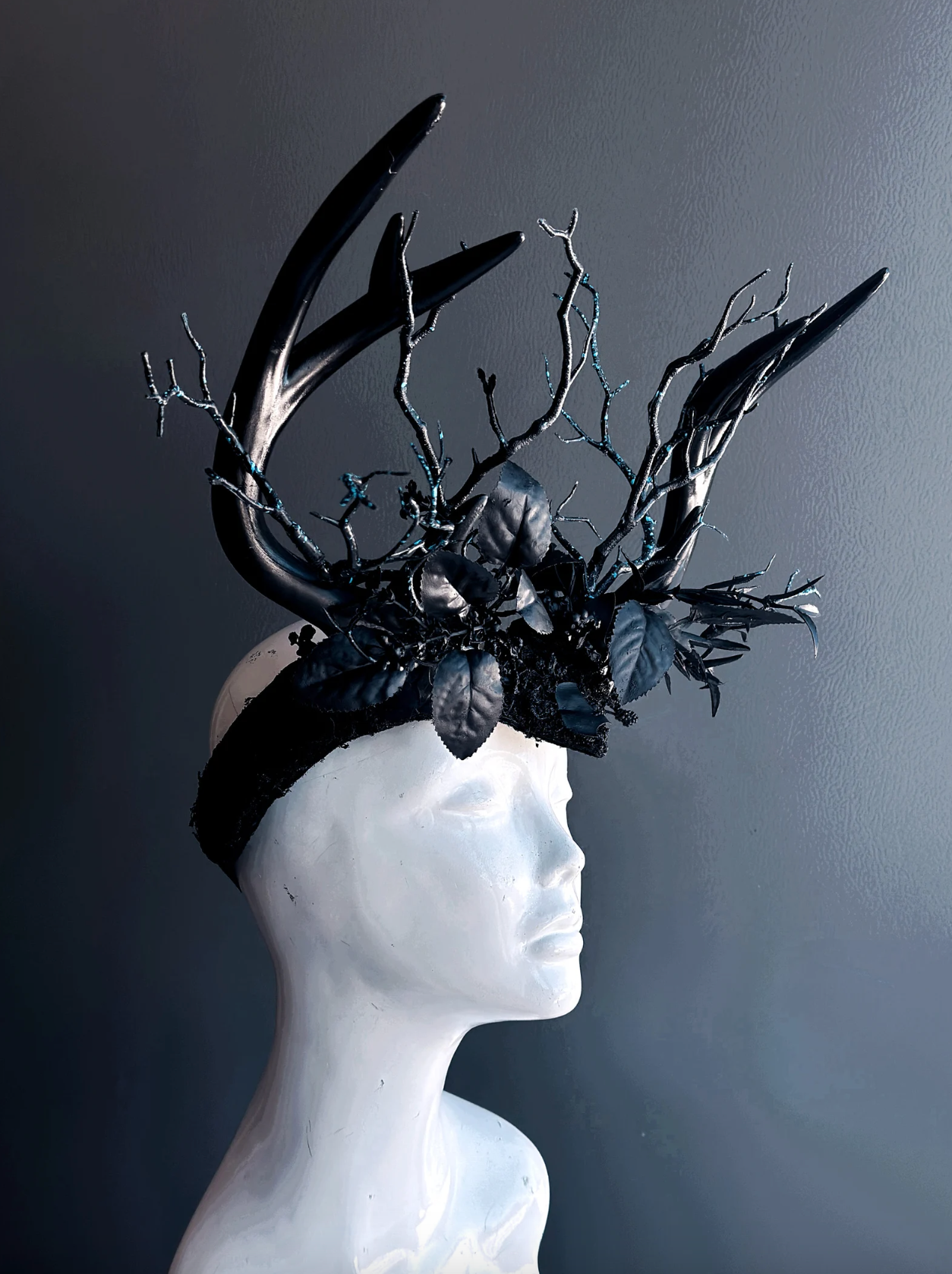 Deer Antler Headdress - Black Forest