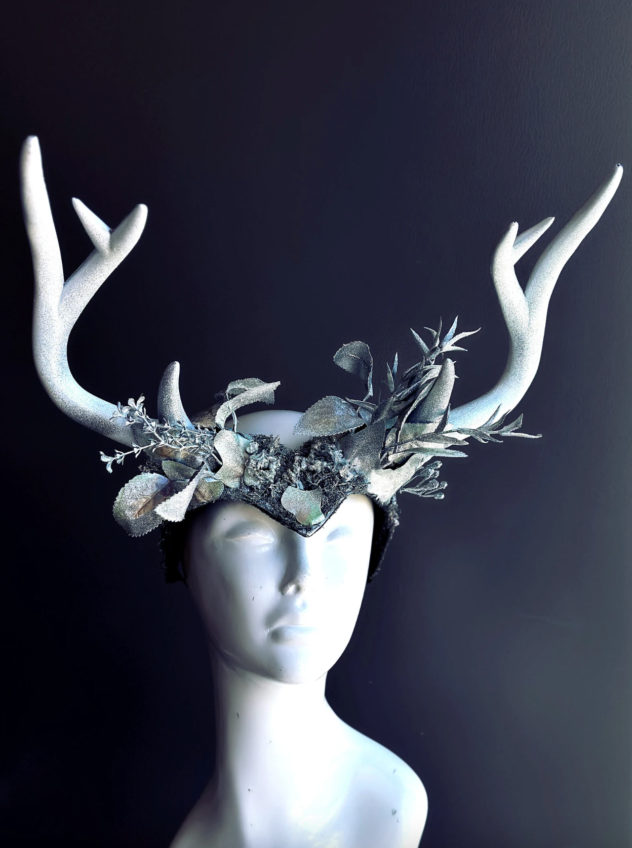 Deer Antler Headdress - Winter&