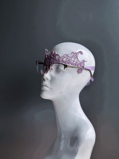 Lavender Lace Eyeglass Mask