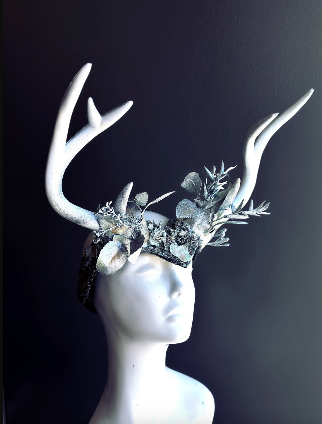 Deer Antler Headdress - Winter&