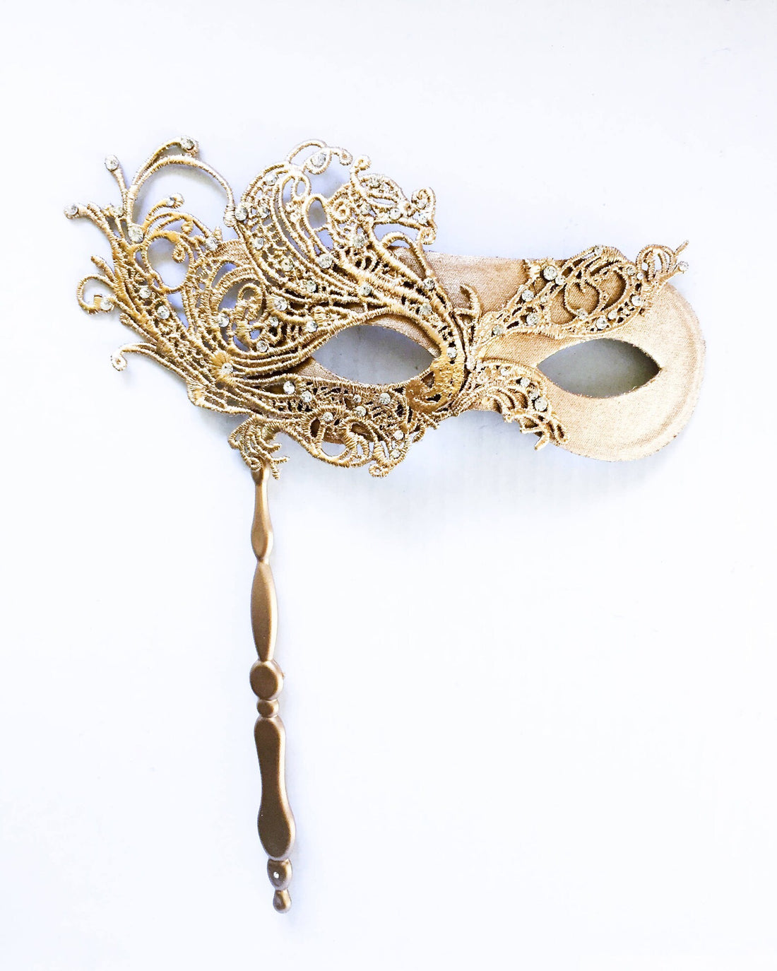 hophen Hophen Hand Held Venetian Masquerade Mask on a Stick