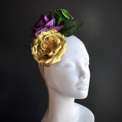 Mardi Gras Bloom Fascinator