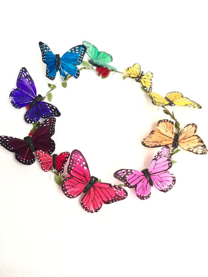 Rainbow Butterfly Crown