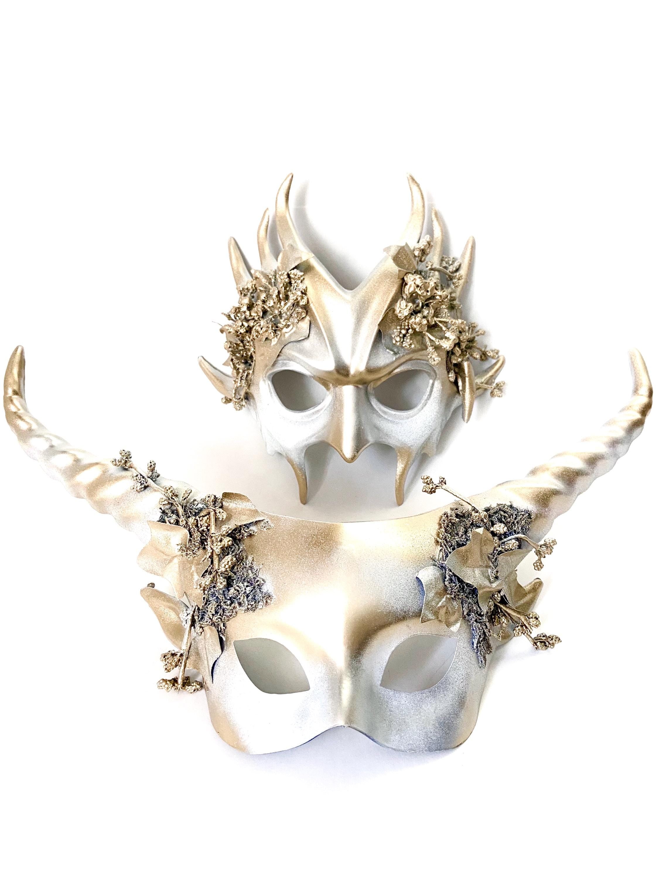 Snow popular Queen mask, fairy mask, winter, masquerade mask, custom made, mask with ears, winter elf, faerie, fairytale mask