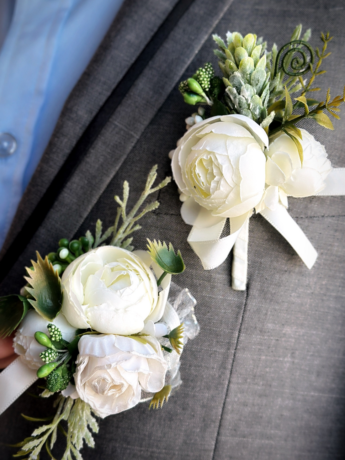 Ivory Blossom - Boutonniere &amp; Corsage