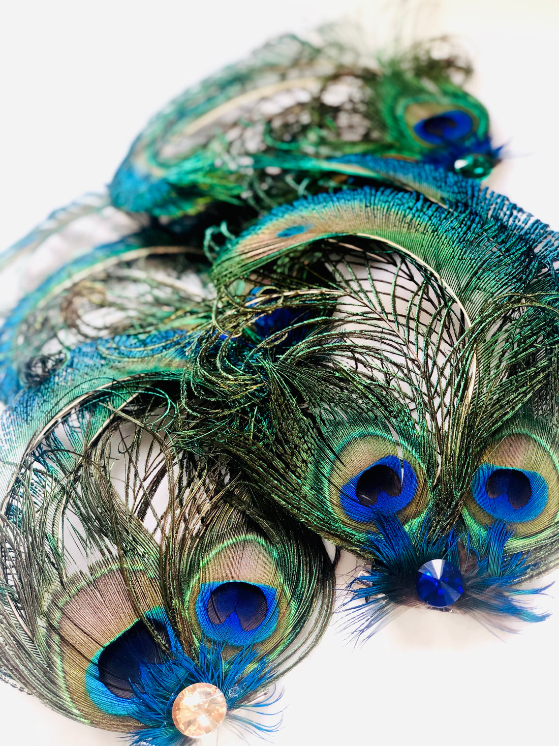 peacock feather hair clip for kids