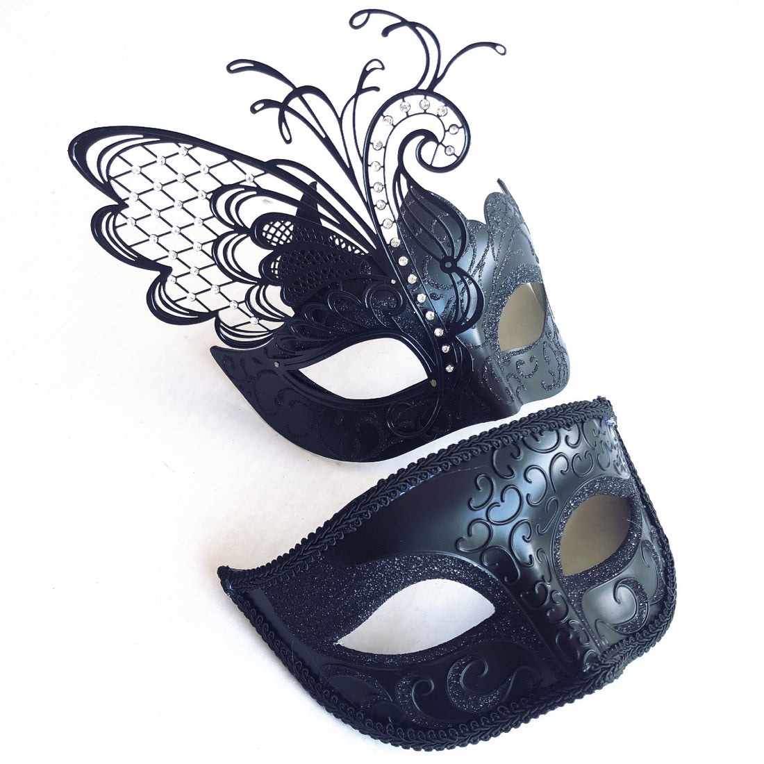 Elegant Venetian Carnival Mask With Feathers Captured In A Dark